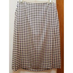 Banana Republic Women's 4 Circles Dot Pattern Knee Length Pencil Skirt Vintage